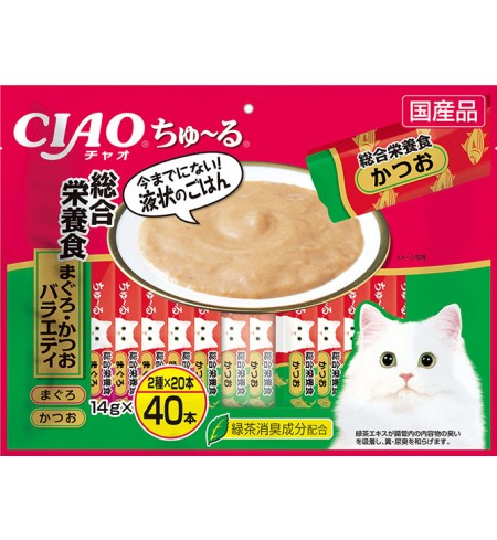 [CAT] 챠오츄르 종합영양식(주식) - 참치&가다랑어 버라이어티 40P