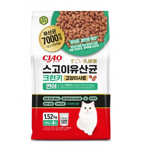 [고양이사료] 스고이 유산균 크런키 1.52kg (380G*4봉) - 연어