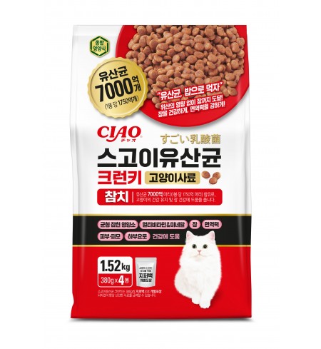 [고양이사료] 스고이 유산균 크런키 1.52kg (380G*4봉) - 참치